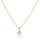 Stone and Strand 14K Yellow Gold Mini Diamond Clover Choker Necklace Front Image
