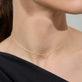 Image of 14K Yellow Gold Mini Evil Eye Welding Choker on Models Neck