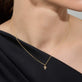 Image of 14K Yellow Gold Mini Fabulous Fungi Choker on Models Neck