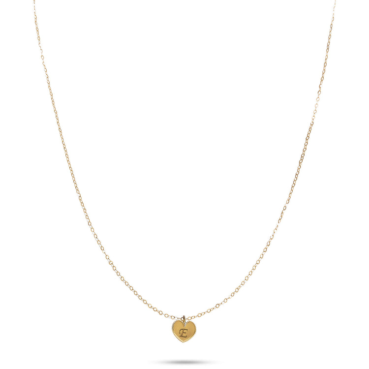 Stone and Strand 10K Yellow Gold Mini Heart Medallion Necklace Image