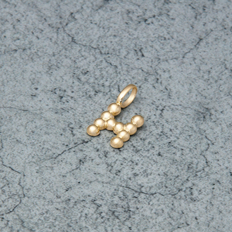 Mini Mochi Donut Initial Necklace