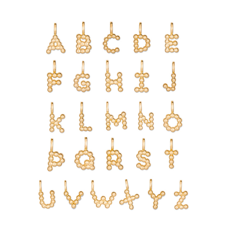 Mini Mochi Donut Initial Necklace
