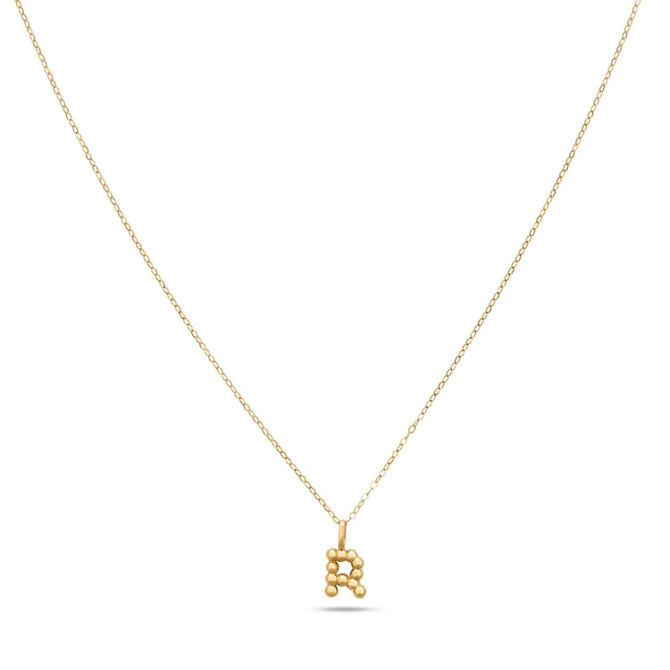 Mini Mochi Donut Initial Necklace