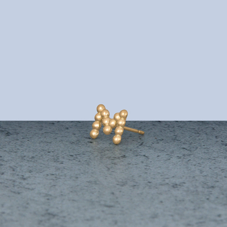Mini Mochi Donut Initial Stud