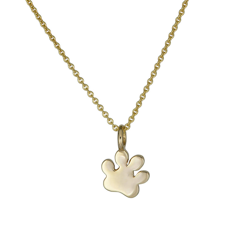 Stone and Strand 14K Yellow Gold Mini Pawprint Welding Choker Front Image