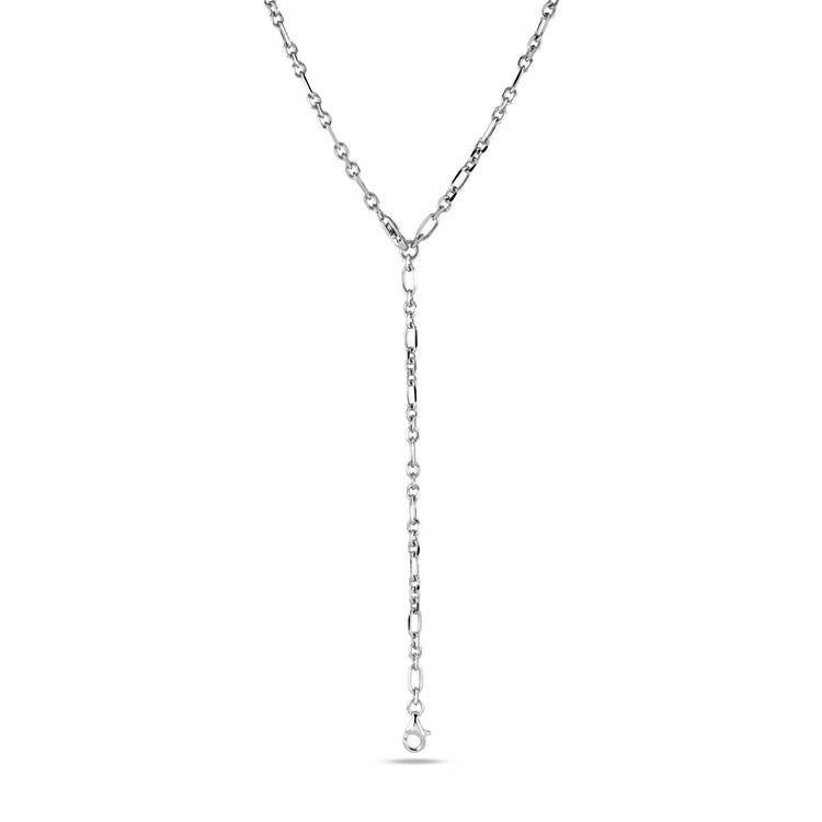 Stone and Strand Sterling Silver Mixed Link Pivot Chain Front Image