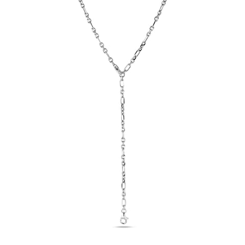 Stone and Strand Sterling Silver Mixed Link Pivot Chain Front Image