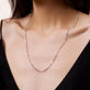 Image of Sterling Silver Mixed Link Pivot Chain on Models Neck