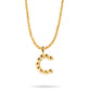 Gold Vermeil Mochi Donut Initial Necklace
