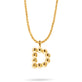 Gold Vermeil Mochi Donut Initial Necklace