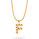 Gold Vermeil Mochi Donut Initial Necklace