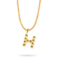 Gold Vermeil Mochi Donut Initial Necklace