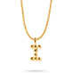 Gold Vermeil Mochi Donut Initial Necklace