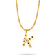 Gold Vermeil Mochi Donut Initial Necklace