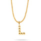 Gold Vermeil Mochi Donut Initial Necklace
