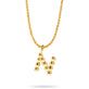 Gold Vermeil Mochi Donut Initial Necklace