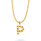 Gold Vermeil Mochi Donut Initial Necklace