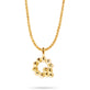 Gold Vermeil Mochi Donut Initial Necklace