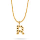 Gold Vermeil Mochi Donut Initial Necklace