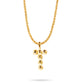 Gold Vermeil Mochi Donut Initial Necklace