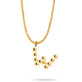 Gold Vermeil Mochi Donut Initial Necklace