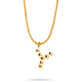 Gold Vermeil Mochi Donut Initial Necklace