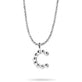 Sterling Silver Mochi Donut Initial Necklace