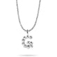 Sterling Silver Mochi Donut Initial Necklace
