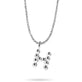 Sterling Silver Mochi Donut Initial Necklace