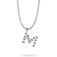 Sterling Silver Mochi Donut Initial Necklace