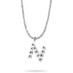 Sterling Silver Mochi Donut Initial Necklace