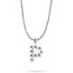 Sterling Silver Mochi Donut Initial Necklace