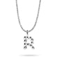 Sterling Silver Mochi Donut Initial Necklace