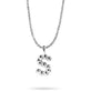 Sterling Silver Mochi Donut Initial Necklace