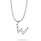 Sterling Silver Mochi Donut Initial Necklace