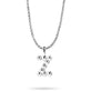 Sterling Silver Mochi Donut Initial Necklace