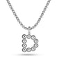 Sterling Silver Mochi Donut Initial Necklace