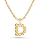 Gold Vermeil Mochi Donut Initial Necklace