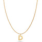  Gold Vermeil Mochi Donut Initial Necklace