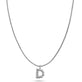 Sterling Silver Mochi Donut Initial Necklace