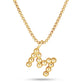 Gold Vermeil Mochi Donut Initial Necklace
