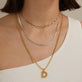 Gold Vermeil Mochi Donut Initial Necklace