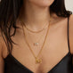 Gold Vermeil Mochi Donut Initial Necklace