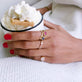 Image of 14K Yellow Gold LAB-Created Asscher Icon Pinky Ring with Stone and Strand Rings