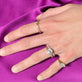 Image of 14K Yellow Gold Mariner Chain Link Ring with Stone and Strand Rings