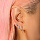 Image of 10K Yellow Gold Small Le Bleu Double Stud with Stone and Strand Earrings