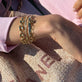 Image of 14K Yellow Gold Puffed XL Maritime Bracelet with Stone and Strand Bracelets