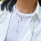 Image of 14K Yellow Gold Large Diamond Mochi Initial Necklace with Stone and Strand Necklaces