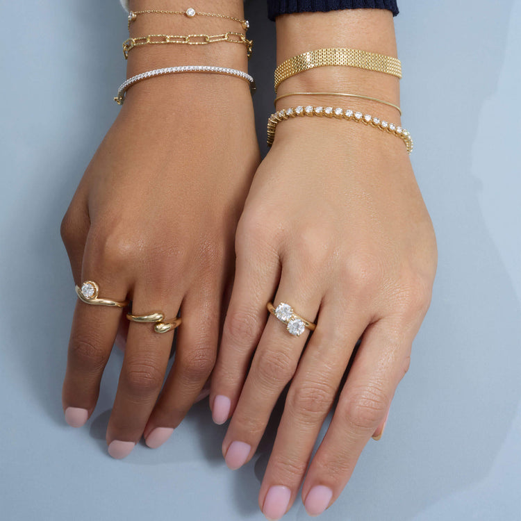STONE AND STRAND 14Kゴールド＆ダイヤモンド ブレスレット STONE AND STRAND 14Kゴールド＆ラボグロウンダイヤモンド