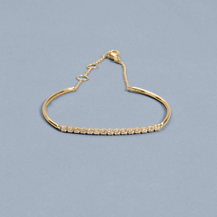 Stone and Strand 10K Yellow Gold Noble Diamond Cuff Editorial Image